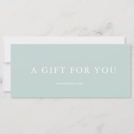 Modernes Geschenkzertifikat