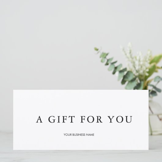 Modernes Geschenkzertifikat (Stehend Vorderseite)