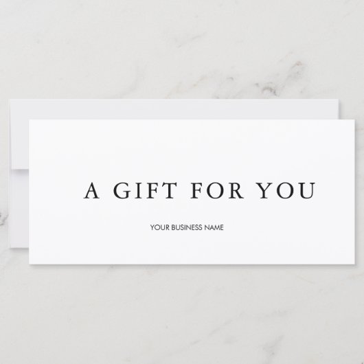 Modernes Geschenkzertifikat (Vorderseite)