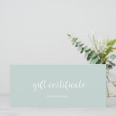 Modernes Geschenkzertifikat (Stehend Vorderseite)