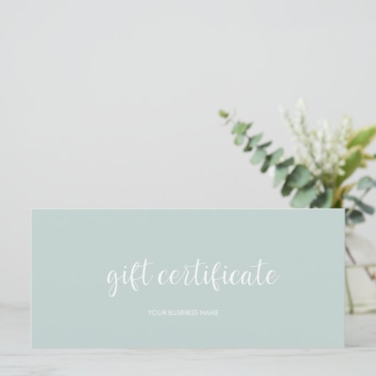 Modernes Geschenkzertifikat (Stehend Vorderseite)