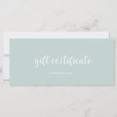 Modernes Geschenkzertifikat (Vorderseite)