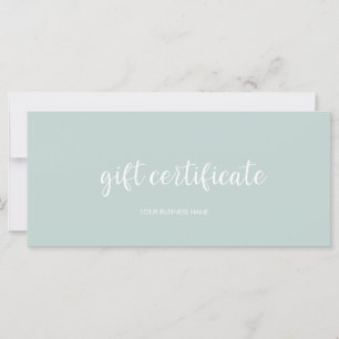 Modernes Geschenkzertifikat