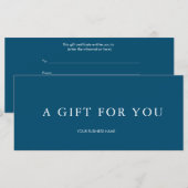 Modernes Geschenkzertifikat (Vorne/Hinten)