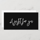 Modernes Geschenkzertifikat (Vorne/Hinten)