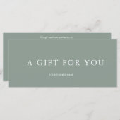 Modernes Geschenkzertifikat (Vorne/Hinten)