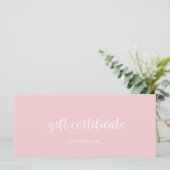 Modernes Geschenkzertifikat (Stehend Vorderseite)