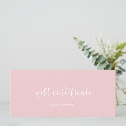 Modernes Geschenkzertifikat (Stehend Vorderseite)