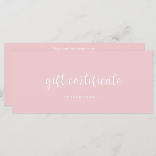Modernes Geschenkzertifikat (Vorne/Hinten)