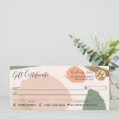 Modernes Geschenkzertifikat "Abstrakt Earth Tones (Stehend Vorderseite)