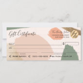 Modernes Geschenkzertifikat "Abstrakt Earth Tones  (Vorderseite)