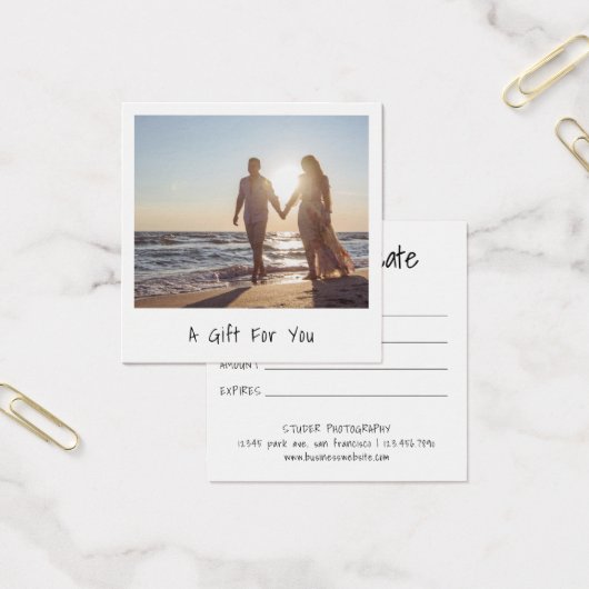 Modernes Geschenkzertifikat für Minimalistische Fo (Büro)