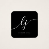 Modernes Geschenkzertifikat für Schwarz-weiße Kall (Vorderseite)