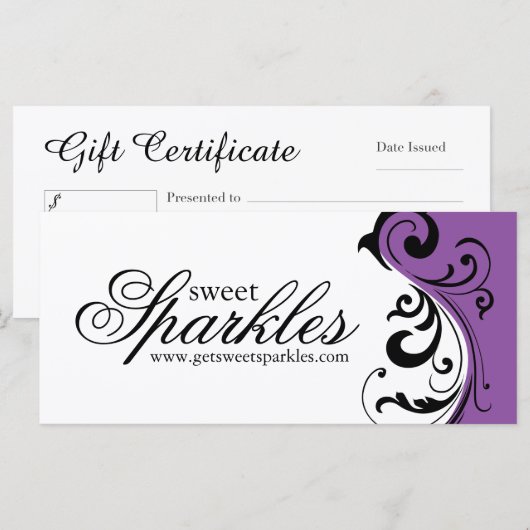 Modernes Geschenkzertifikat für Versatile (Vorne/Hinten)