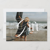 Modernes Geschenkzertifikat für Vollfotografie mit (Vorderseite)