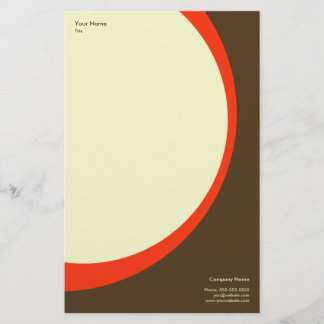 Modernes Geschirr - orange, creme und braun Briefpapier