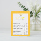 Modernes Geschlecht zeigt Party-Spiele Hummeltheme Postkarte (Stehend Vorderseite)