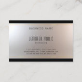 Modernes, geschmackvolles Design Glamour einzigart Visitenkarte (Rückseite)