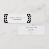 Modernes geschwungenes Muster Mini Visitenkarte (Vorne/Hinten)