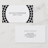 Modernes geschwungenes Muster Visitenkarte (Vorne/Hinten)
