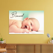 Modernes, gesegnetes Script-Baby-Foto Leinwanddruck (Insitu (Wohnzimmer))