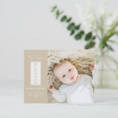 Modernes, gesegnetes Tyopgrahy Holiday Foto Postkarte (Stehend Vorderseite)