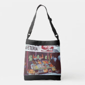 Modernes Gesicht auf einem zeitlosen Handel, Jeric Tragetaschen Mit Langen Trägern (Rückseite)