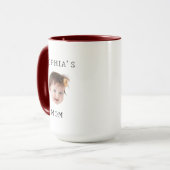 Modernes Gesichtsgeschenk für die junge Mutter zum Tasse (Vorderseite Links)