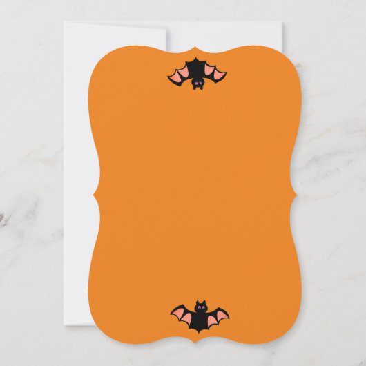 Modernes Gespenst & Fleet Halloween Einladung (Rückseite)