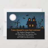 Modernes gespenstisches Spuk Haus-Halloween-Party Einladung (Rückseite)