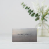 Modernes, gestopftes Metall-Look anpassbar Visitenkarte (Stehend Vorderseite)