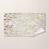 Modernes gestörtes Goldenes Muster - Vertikale Sch Badhandtuch Set (Handtuch)