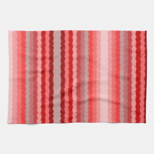 Modernes gestreiftes Design in verschiedenen Rottö Geschirrtuch (Horizontal)