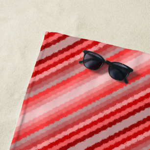 Modernes gestreiftes Design in verschiedenen Rottö Strandtuch