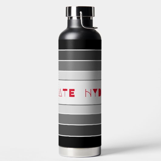 Modernes gestreiftes HYDRAT Trinkflasche (links)