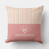 Modernes gestreiftes Kinderzimmer Kissen (Vorderseite)