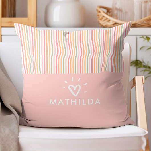 Modernes gestreiftes Kinderzimmer Kissen