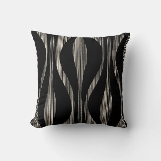 Modernes gestreiftes Lounge-Muster Schwarz aus dem Kissen