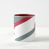 modernes gestreiftes Monogramm Tasse (Zentrum)