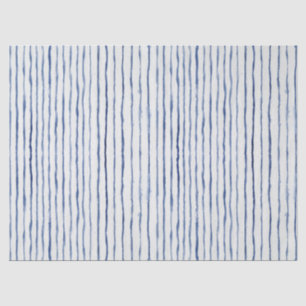 Modernes gestreiftes Muster Blau und Weiß Seidenpapier