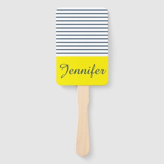 Modernes gestreiftes Muster Fächer (Vorderseite)