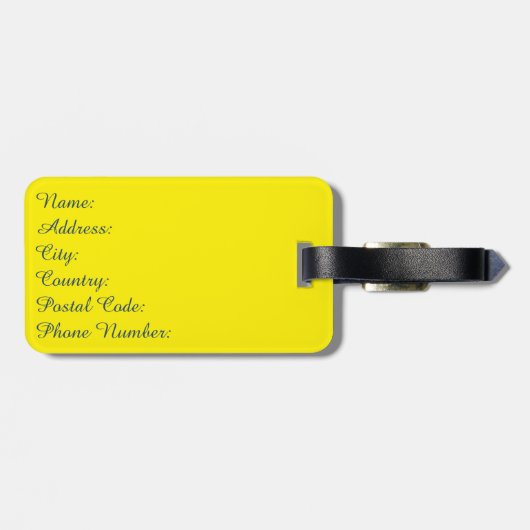 Modernes gestreiftes Muster Gepäckanhänger (Rückseite horizontal)