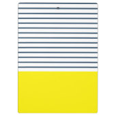 Modernes gestreiftes Muster Klemmbrett (Rückseite)