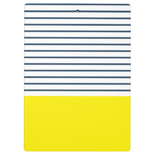 Modernes gestreiftes Muster Klemmbrett (Rückseite)