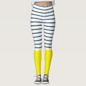 Modernes gestreiftes Muster Leggings (Vorderseite)