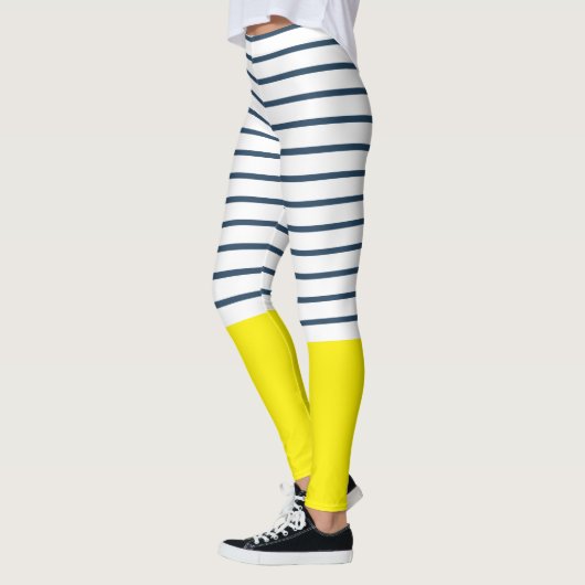 Modernes gestreiftes Muster Leggings (Links)