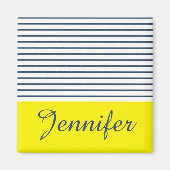 Modernes gestreiftes Muster Magnet (Vorne)