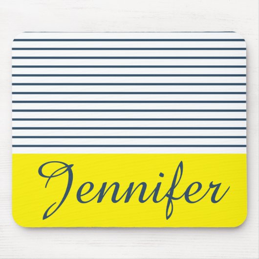 Modernes gestreiftes Muster Mousepad (Vorne)