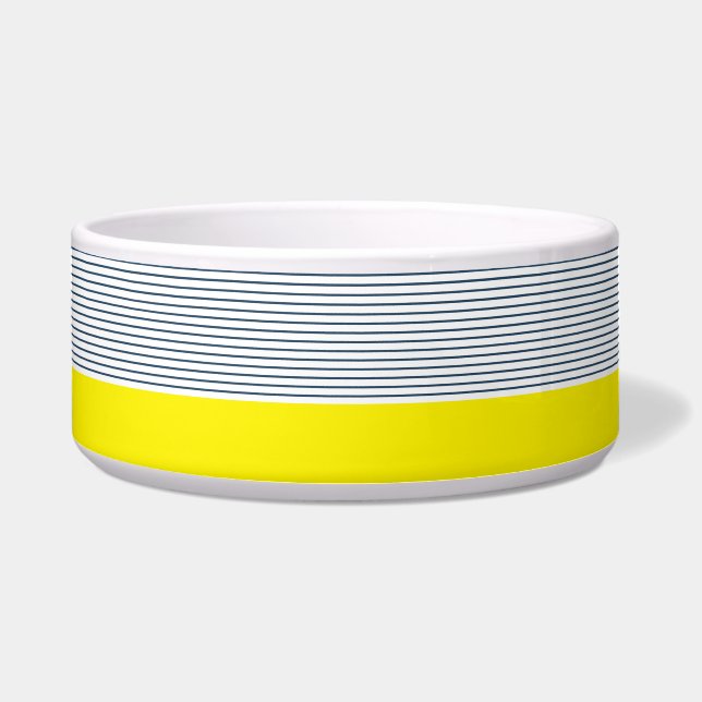 Modernes gestreiftes Muster Napf (Vorderseite)