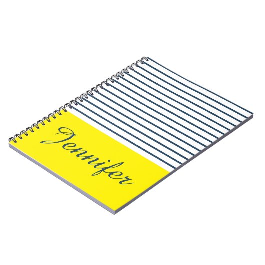 Modernes gestreiftes Muster Notizblock (Linke Seite)